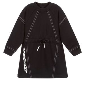 BURBERRY BLACK COTTON DRESS